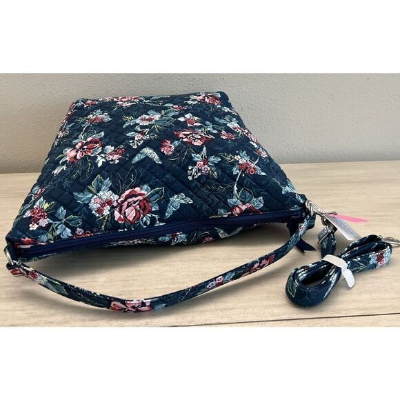 Vera Bradley Oversized Shoulder Hobo Bag Rose Toile Recycled Cotton - Picture 10 of 13